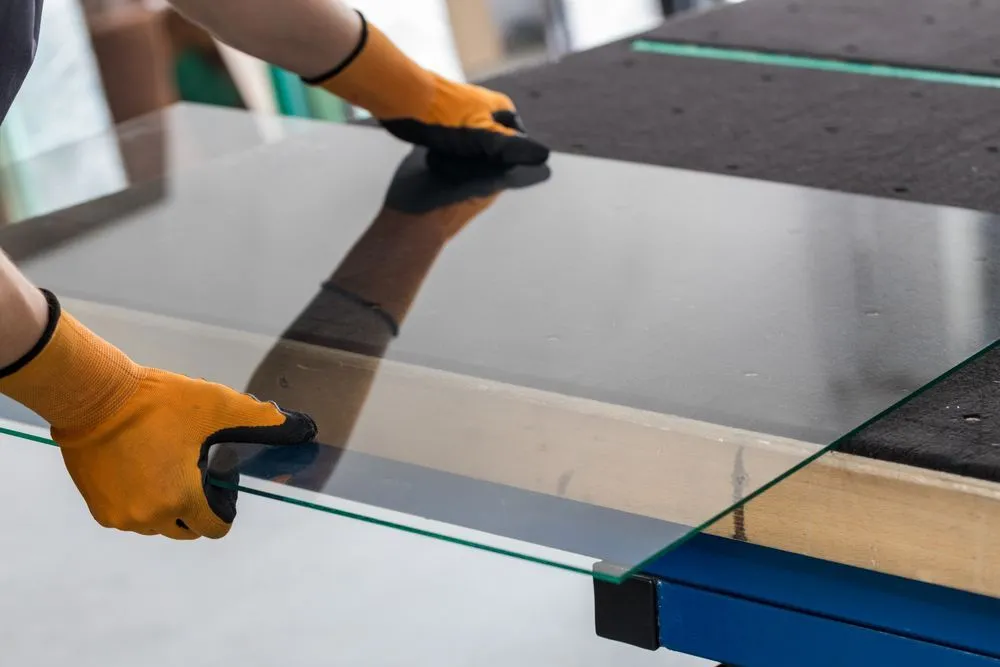 Glass and steel furniture