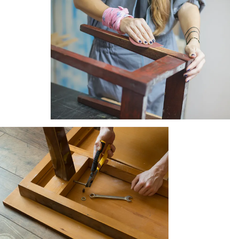 Furniture repair by Luxury Living Design